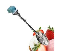 Cucchiaio di, cucchiai di per caffè | Cucchiaio vintage in lega di | Cucchiai da da dessert in pietra grezza di decorativo per stoviglie da caffè per la casa