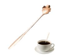 Cucchiaio Di Fiori - Cucchiaio A Manipolazione Lunga | Cucchiaio D'oro In Acciaio Inossidabile, Set Di Cucchiaino Di Fiori, Cucchiaino In Acciaio Inox Tè Colorato, Cucchiaio Di Zucchero A Cucchiaio