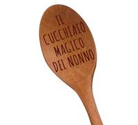 Cucchiaio di Legno Inciso al Laser "Il Cucchiao Magico Del Nonno", Idee Regalo Nonno, Decorazioni Cucina, Regali Nonno