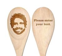 Cucchiaio di Legno Personalizzato con Incisione del Volto - Regalo Fotografico Divertente per Amici e Famiglia - Regalo per il Nuovo Ingresso o Migliore Amico - Ricordo da Cucina Fatto a Mano