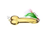 Cucchiaio di metallo a forma di pene esche da pesca 5g 10g 15g 20g esca paillettes dorate esca artificiale esche dure attrezzatura da pesca vibrante VIB(Gold,5g 36mm)