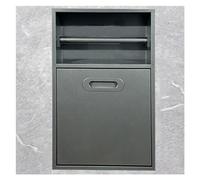 Cucchiaio Doccia in Acciaio Inossidabile, Supporto per Cestino per Doccia a Caduta Nicchia, Scaffale per Shampoo Integrato per Stoccaggio Bagno/Shampoo/Articoli da toeletta, Gray-30 x 50 x 14 cm/11,81