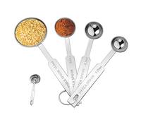 Cucchiaio Dosatore 4 Pezzi - Cucchiaio in Acciaio Inossidabile per Pasticceria, Cucina e Misurazione (4 Pcs)