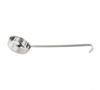 Cucchiaio dosatore a fondo piatto per salsa per pizza, mestolo segnato per una diffusione uniforme, utensile da cucina in acciaio inox per uso domestico e professionale