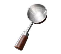 Cucchiaio dosatore da caffè in acciaio inossidabile 304 con manico in legno di noce, cucchiaino per chicchi di caffè, tè, polvere, zucchero, spezie, utensili da cucina, gadget da 10 cm x 4,4 cm