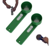 Cucchiaio dosatore multifunzione con imbuto incorporato, misurino scorrevole per polvere - Imbuto dosatore pulito per shaker proteici, bottiglie d'acqua e contenitori (2*green)