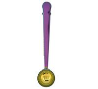 Cucchiaio dosatore multifunzione in acciaio inox con clip per caffè e latte in polvere, comodo e pratico per gli amanti della caffeina. (Colorato)