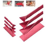 Cucchiaio dosatore piatto 3 in 1, cucchiaio dosatore piatto poligonale, pieghevole, multifunzione, utensili da cucina, 2 cucchiai con 6 diverse dimensioni,misurini cucina,cucchiaio dosatore(rosso)