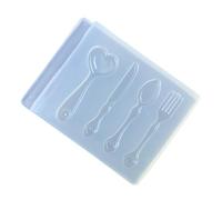 Cucchiaio e forchetta riutilizzabili in silicone stampo per stampi artigianali sicuro stampo per resina creativa e regalo per la decorazione artigianato in resina siliconica