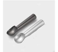 Cucchiaio for gelato in acciaio inossidabile, portatile, antiaderente, antigelo, utensili da cucina for la casa, stampo for cubetti di ghiaccio for(1 Silver and 1 Black)