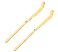 Cucchiaio in Bambù per Matcha,Strumento Tradizionale per Il tè Matcha,Cucchiaio Matcha in Bambù Viola,Bastoncini Per Mescolare Il Matcha,Accessori Per Il Tè Utensili Per Bere Il Tè 2PC