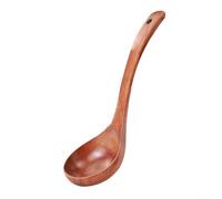 Cucchiaio in legno progettato per pentole calde e per zuppe, utensile in legno massello resistente al calore per non per padelle, 27 5 x 8 5 cm strumento da cucina per un uso sicuro e confortevole (H