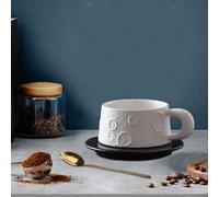 Cucchiaio in oro a tazza da caffè in ceramica per succo di latte da tè con