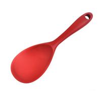 Cucchiaio in silicone non amichevole con manico lungo per un uso sicuro su tutti i tipi di pentole, non trattiene il cibo ed è semplice da pulire dopo l'uso (rosso)