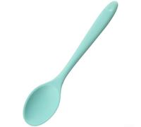 Cucchiaio in silicone resistente al calore, utensile da cucina per mescolare e servire, manico ergonomico per padelle antiaderenti, 20,2 cm, rosa (verde)