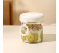 Cucchiaio isolato in acciaio inox con coperchio, ideale per l'ufficio con 304 e acciaio inox, dimensioni 10 x 10 x 12 cm, realizzato in acciaio che offre comodità ovunque tu vada (bianco)