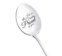 Cucchiaio motivazionale per figlia, figlio, incoraggiamento, per nipote, sorella, I'm So Freaking Proud of You, cucchiaio per mamma, marito, regalo motivazionale di laurea per fratello cucchiaini da