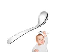 Cucchiaio per bambini curvo, cucchiaio di apprendimento del bambino,Allenamento senza slittamento al primo stadio multifunzionale | Testa poco profonda, Forniture per l'alimentazione del bambino