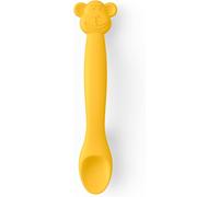 Suavinex Cucchiaio in silicone per bambini +4 mesi, morbido per gengive sensibili, Scimmietta Giallo