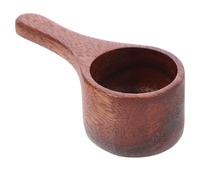 Cucchiaio per Caffè in Legno Marrone, Misuratore per Chicchi | Superficie Liscia e Presa Comoda, per Cucina e Bar, Compatto da Viaggio, Adatto a Polveri e Soda