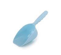 Cucchiaio per cibo di grande capacità, in plastica, per animali domestici, per cani e gatti, con foro per appendere il cibo (blu)