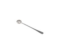 Cucchiaio per colino per olive in acciaio inox con manico lungo, cucchiaio scanalato per marmellata con foro di scarico, utensili da cucina (cucchiaio colino per olive)