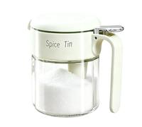 Cucchiaio per condimenti da cucina, 400 ml, resistente all'umidità incluso | Contenitore per condimenti con coperchio in vetro per aceto, pepe, sesamo, sale, preparazione dei pasti, camion, restauro