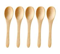 Cucchiaio per gelato, 5 pezzi, mini cucchiaio per gelato, facile da pulire, resistente all'usura, in legno, per bambini, yogurt, per cucina, miele, cucchiaio da dessert