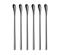 Cucchiaio per mescolare cera, resina, sapone e candele, 19 cm, in acciaio inox, forte e affidabile, per progetti creativi fai da te (nero)