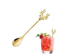 Cucchiaio per mescolare il caffè, in acciaio, cucchiaino da tè per le vacanze, decorazione per dessert, tè, frappè, marmellata, per casa, ufficio, ristorante, per feste