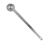Cucchiaio per mescolare in acciaio inox con manico lungo con incisione trasparente, adatto per misurare e raccogliere varie polveri come caffè e farina (20 ml)