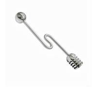 Cucchiaio per miele, in acciaio inox 304, per mescolare bevande e sciroppo su pancake toast, 15,2 cm (curvo)