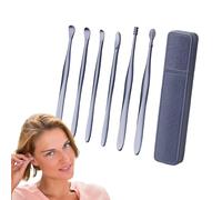 Cucchiaio Per Orecchie - 6x Rimuovi Cerume Portatile, Paletta Per Orecchie, Stuzzicadenti Indolore, Pulizia Della Cera, Paletta Per Cera | Curette Per La Rimozione Del Cerume Con Scatola Portaoggetti,