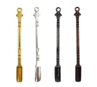 Cucchiaio per Pale Metalliche,4 PCS Cucchiaio da Fiuto Mini Cucchiaio Retro Polveri Cucchiaio Metal Snuff Powder Scoop Polvere Paletta Spoon per sale,erbe,sabbia,glitter Spice Scoop