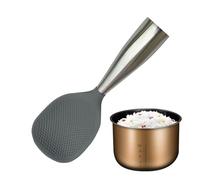 Cucchiaio per riso - Cucchiaio in silicone per cuociriso, antiscivolo, utensili da cucina per la preparazione degli alimenti, per servire il piano di lavoro, casa, ristorante, verdure, insalata