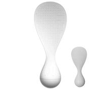 Cucchiaio per riso nel bicchiere - per cuociriso 17,6x6,7 cm, funzioni multiple | da cucina antiaderente in PP con manico ergonomico, base per bicchiere autoportante per pentole antiad