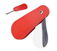 Cucchiaio per scarpe in acciaio - portatile Tanzascarpe rivestita in PU, scarpe da viaggio compatte per scarpe e stivali eleganti | Strumento manuale facile da usare, strumento coppia, rosso
