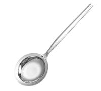 Cucchiaio per schiumare, in acciaio , con lungo | Colino da cucina con rete a maglia fine per cucinare, brodo da cucina, friggitrice, salsa, arrostire, cibo, brocca, ciotola