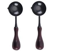 Cucchiaio per sciogliere la cera, cucchiaio per cera 2 pezzi Sigillo antiaderente verniciato con fusione vintage satinato con manico 4, 1x1, 3 pollici per sigillare inviti su buste, sigillo