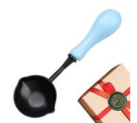 Cucchiaio - per sciogliere sigillatura doppio beccuccio versatore | Accessorio fusione con manico in legno, ideale per timbri, lettere, buste, artigianato, fai da te, decorazione di nozze
