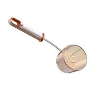 Cucchiaio per scrematura con manico ergonomico in acciaio inox colino per mestolo di verdure e impurità di scrematura