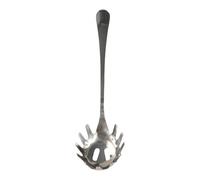 Cucchiaio per spaghetti in acciaio inox da 23,9 cm, con denti in metallo, forchetta per pasta scanalata, mestolo per cucinare