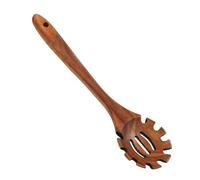 Cucchiaio per spaghetti in legno - Cucchiaio per pasta | Colino multifunzionale leggero per servire spaghetti | Server da cucchiaio da cucina da 12,6 pollici - Forchetta per spaghetti in legno