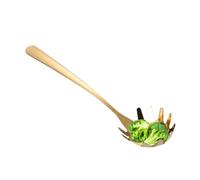 Cucchiaio per spaghetti iniziali, forchetta per pasta a punta in acciaio inox, comodo cucchiaio per spaghetti a drenaggio rapido con manico in plastica, paletta per pasta per casa, cucina e feste