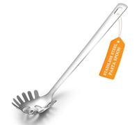 Cucchiaio per spaghetti, ReaNea Pasta Server, Cucchiaio per pasta in acciaio inossidabile con denti, Forchetta per pasta in metallo, Utensili da cucina, resistente al calore, lavabile in lavastoviglie