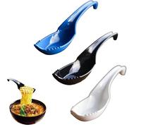 Cucchiaio per zuppa di noodle Ramen 2 in 1 con forchetta, Ramen Terminator, set di utensili per zuppa di noodle a doppia estremità, lavabile in lavastoviglie, per Pho, Miso, Udon, Ravioli(3pcs)