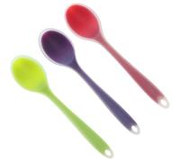 Cucchiaio piccolo in silicone, cucchiaino da tè in silicone semitrasparente da 3 pezzi per zuppa, caffè, latte