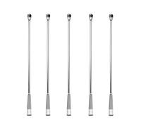 Cucchiaio reagente per campionamento micro laboratorio, 5 pezzi 15cm 2 in 1 spatola per cucchiaio da laboratorio Spatola per miscelazione a doppia testa da laboratorio in metallo per polveri