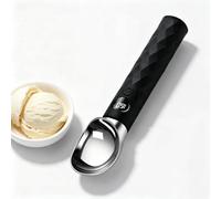 Cucchiaio riscaldato per gelato con schermo a LED che mostra la temperatura attuale e il livello ergonomico manico antiscivolo (nero)