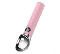 Cucchiaio riscaldato per gelato con schermo a LED che mostra la temperatura attuale e il livello ergonomico manico antiscivolo (rosa)